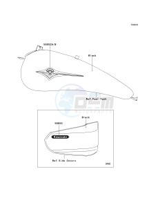 VN 1600 A [VULCAN 1600 CLASSIC] (A6F-A8FA) A8F drawing DECALS-- BLACK- --- A8F- --- US- -