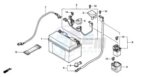 CBR900RE drawing BATTERY (CBR900RRY,1/RE1)