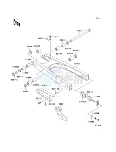 KL 650 A [KLR 650] (A6F-A7F) A7F drawing SWINGARM