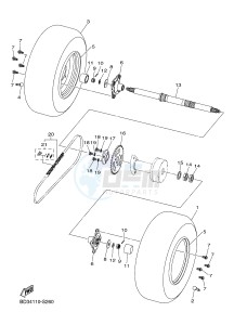 YFM90R YFM09RYXH (BD39) drawing REAR AXLE & WHEEL