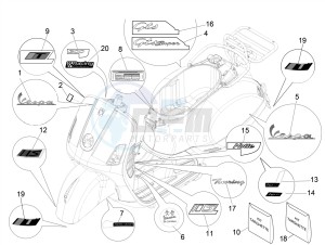 GTS 300 SUPER-TECH IE ABS E4 (APAC) drawing Plates - Emblems