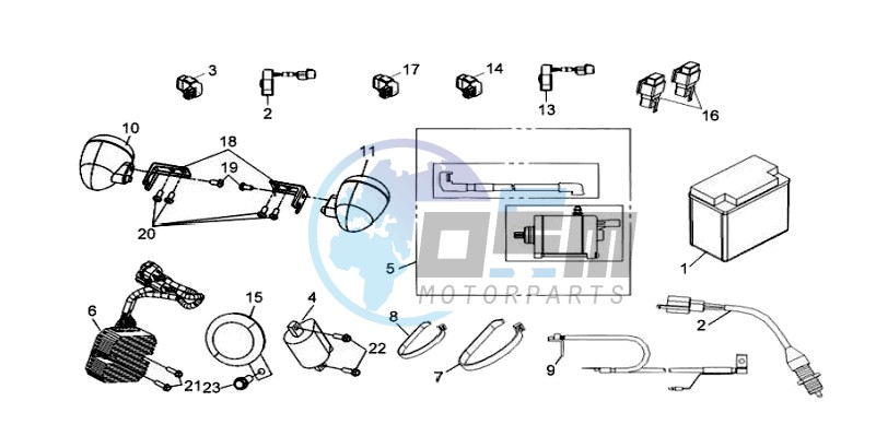 INDICATORS / STARTER / BATTERY