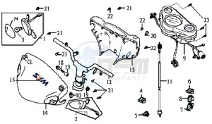 JET ONE 50 drawing HANDLEBAR / HANDLEBAR COVER / DASHBOARD