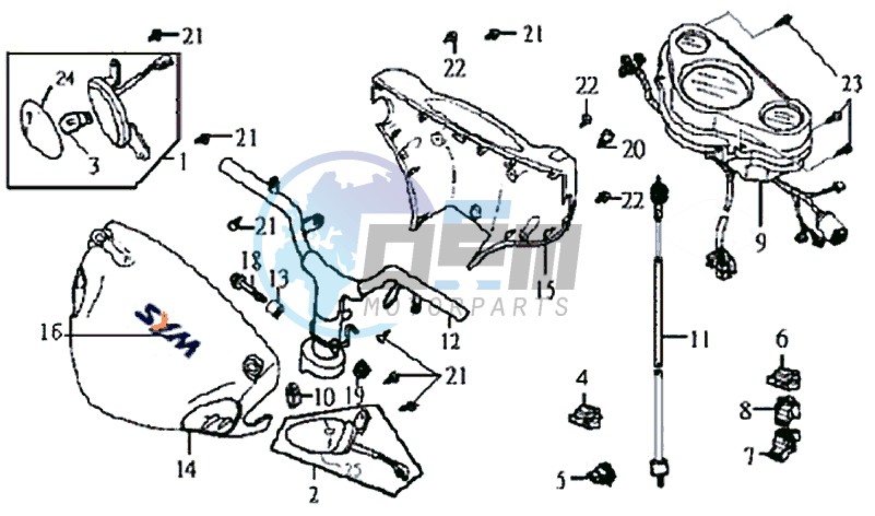 HANDLEBAR / HANDLEBAR COVER / DASHBOARD