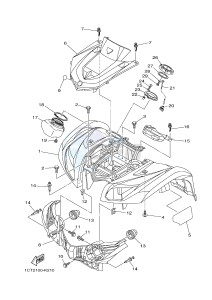 YFM450FWAD YFM45FGPD GRIZZLY 450 EPS (1CTP 1CTR 1CTS) drawing FRONT FENDER