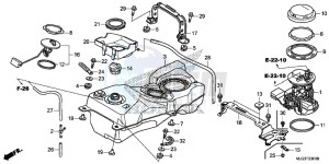 GL1800BG GOLDWING - F6B UK - (E) drawing FUEL TANK