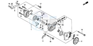 XR250R drawing OIL PUMP