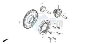 CB1300SA CB1300SUPERBOLD'OR drawing STARTING CLUTCH