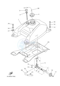 YFM450FWAD YFM45GPXG GRIZZLY 450 EPS (2LCB) drawing FUEL TANK