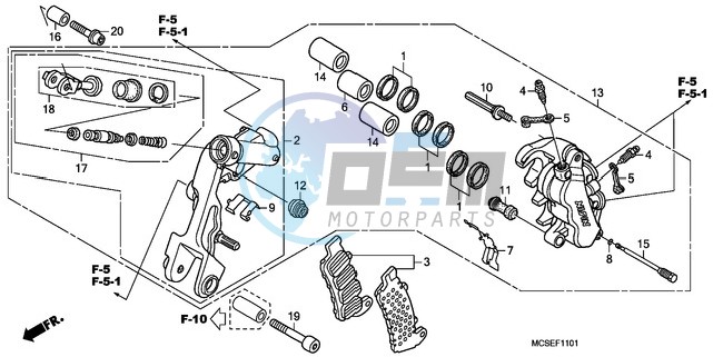 L. FRONT BRAKE CALIPER