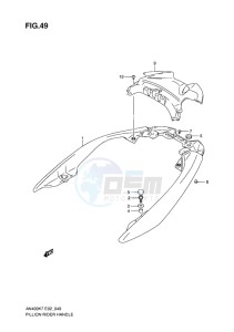 AN400 ABS BURGMAN EU-UK drawing PILLION RIDER HANDLE