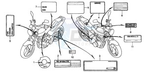 CB600F CB600F drawing CAUTION LABEL (1)