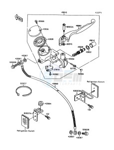 VN 1500 C [VULCAN 1500 L] (C3-C4) [VULCAN 1500 L] drawing FRONT MASTER CYLINDER