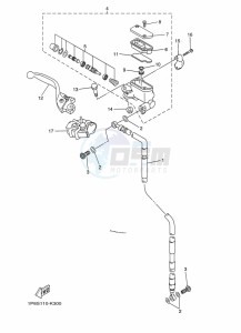 WR450F (B7R9) drawing FRONT MASTER CYLINDER