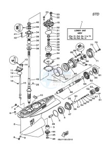 F225AETX drawing PROPELLER-HOUSING-AND-TRANSMISSION-1