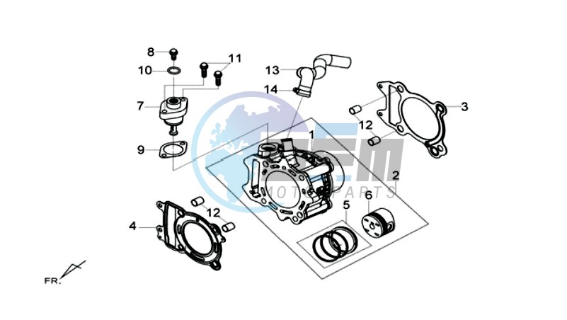 CYLINDER MET PISTON