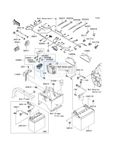 KRF 750 A [TERYX 750 4X4] (A8F) A8F drawing CHASSIS ELECTRICAL EQUIPMENT