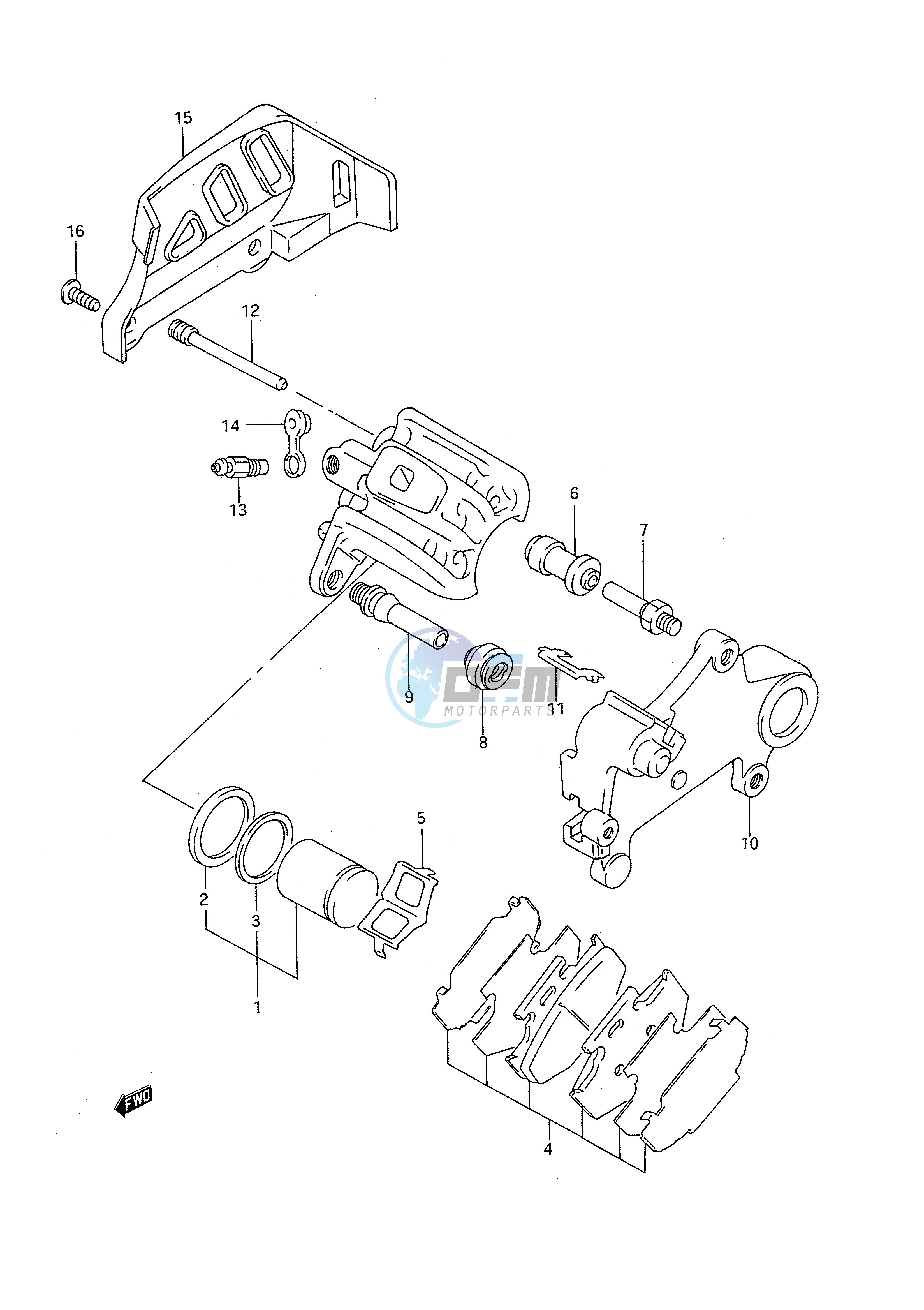 REAR CALIPER (MODEL S)