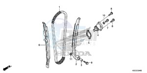 CRF250XD CRF250R Europe Direct - (ED) drawing CAM CHAIN/TENSIONER