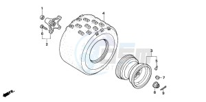 TRX250EX SPORTRAX 250 EX drawing REAR WHEEL