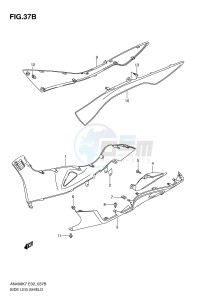 AN400 (E2) Burgman drawing SIDE LEG SHIELD (MODEL L0)