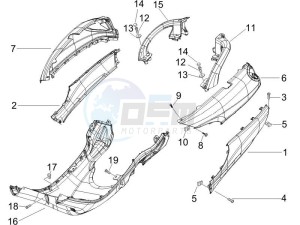 X9 125 Evolution potenziato (UK) drawing Side cover - Spoiler