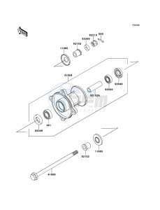 KX65 KX65ABF EU drawing Front Hub