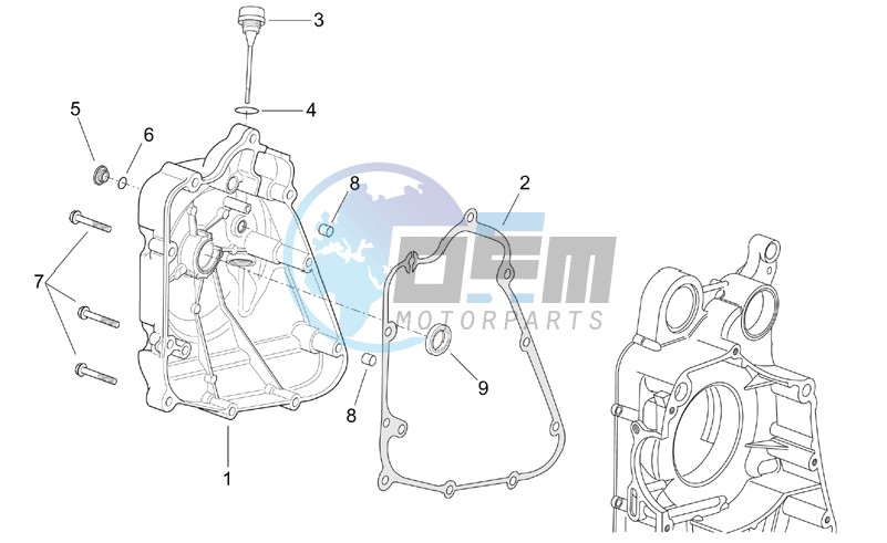 Flywheel side cover