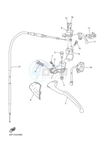 YZ250F (17D9 17DA 17DB 17DC) drawing HANDLE SWITCH & LEVER