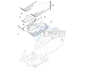 GTV 300 HPE SEI GIORNI IE E4 ABS (EMEA) drawing Central cover - Footrests