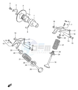 TU250X (E2) drawing CAM SHAFT - VALVE