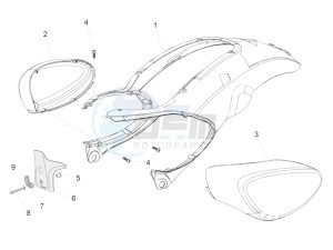 Scarabeo 50 4T 4V drawing Rear body I