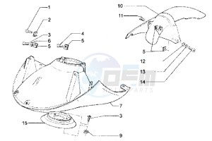 Hexagon 180 LXT drawing Front mudguard-rear mudguard