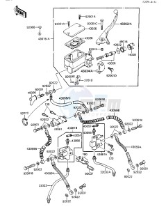 ZX 750 A [GPZ 750] (A1-A2) [GPZ 750] drawing FRONT MASTER CYLINDER