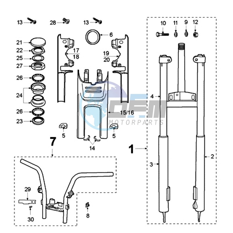 FRONT FORK / STEERINGHEAD