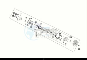 ORBIT III 50 (XE05W2-EU) (E5) (M1) drawing DRIVEN PULLEY ASSY