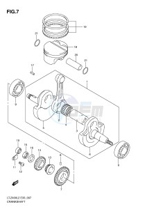 LT-Z400 (E33) drawing CRANKSHAFT