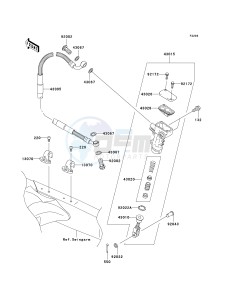 KX 125 M (M2) drawing REAR MASTER CYLINDER