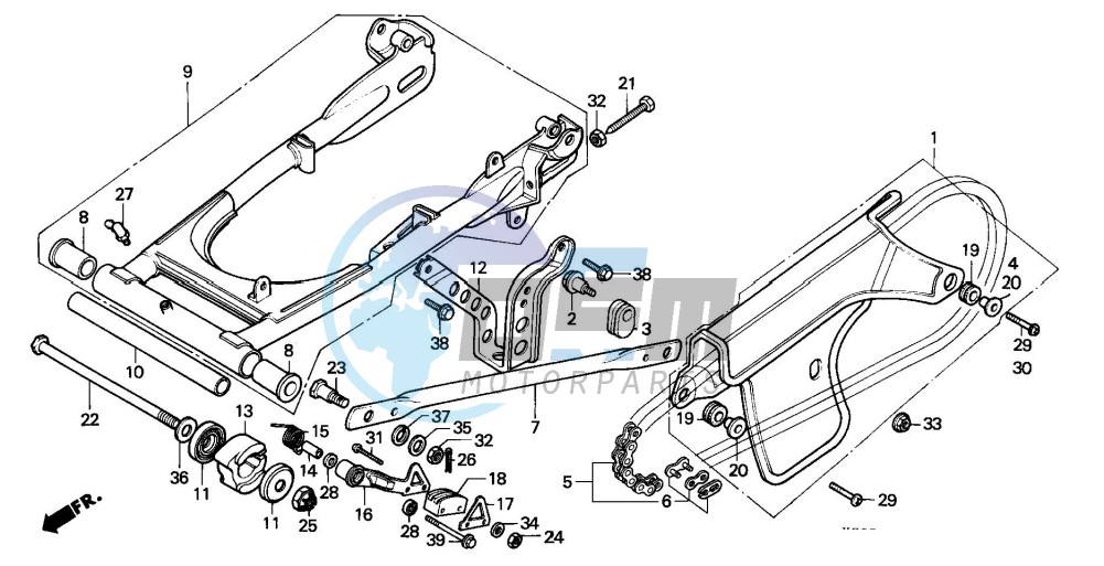 SWINGARM/CHAIN CASE