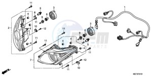 FJS400D9 Europe Direct - (ED) drawing HEADLIGHT (FJS400D9/FJS40 0A)