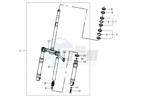 Fly 4T 50 drawing Front Fork