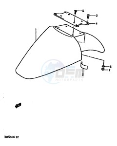 RGV250 1989 drawing FRONT FENDER