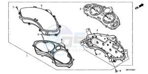 FJS400D9 ED / 2ED drawing SPEEDOMETER (FJS400D9/FJS 400A)