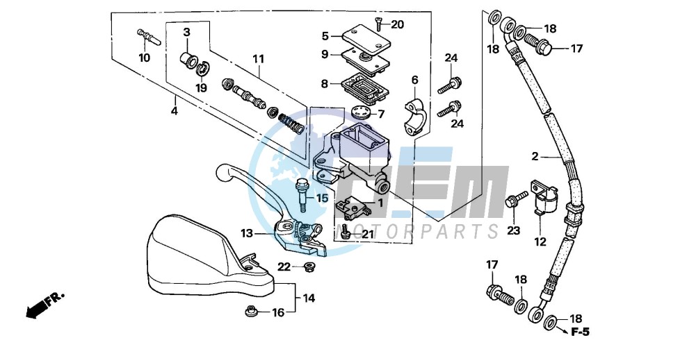 FR. BRAKE MASTER CYLINDER (XL1000V)