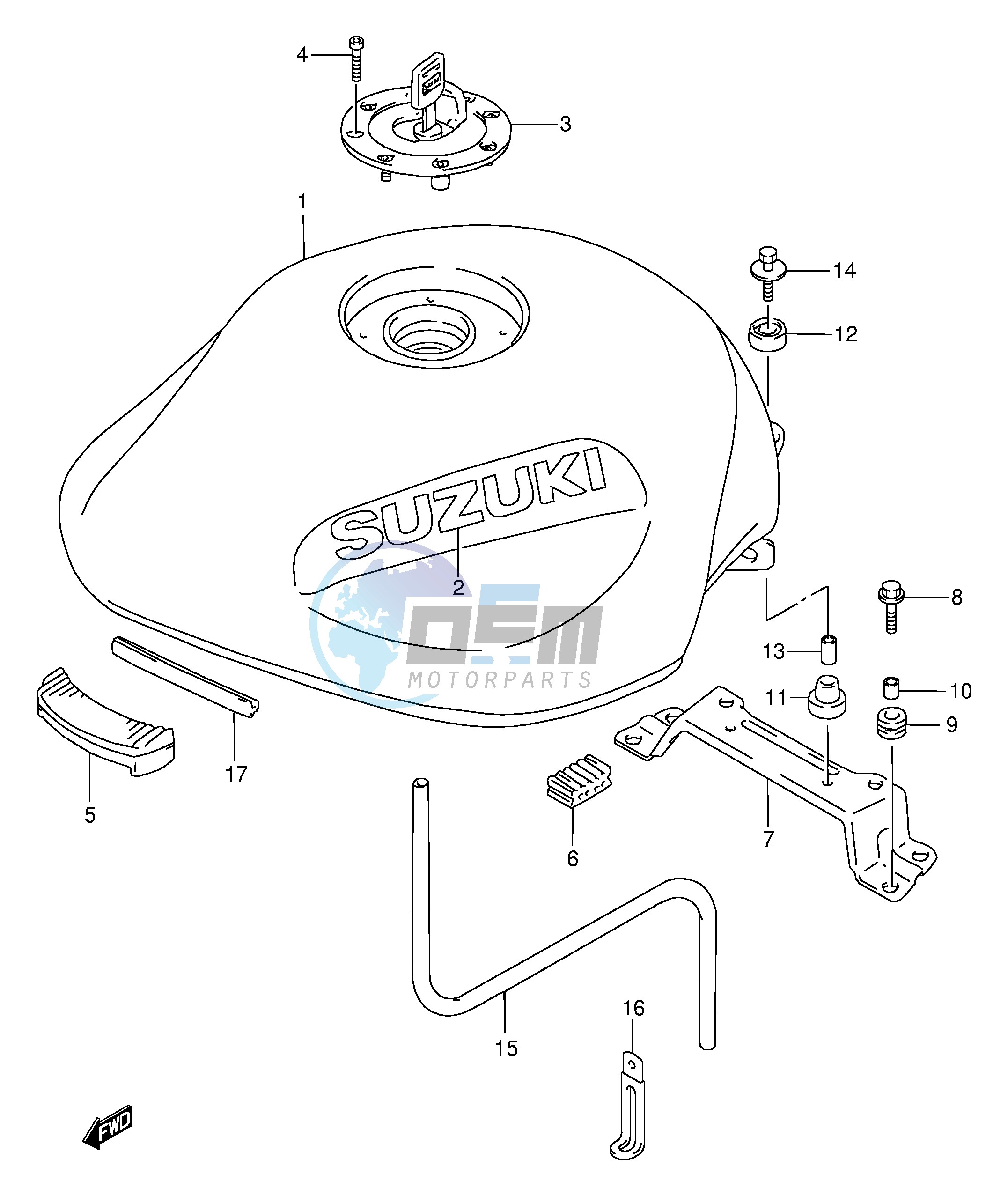 FUEL TANK (MODEL V W X)