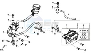 WOLF 300 (L8) EU EURO4 drawing FOOT MASTER CYLINDER SET