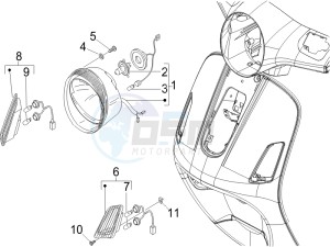 LX 50 2T D drawing Head lights - Turn signal lamps