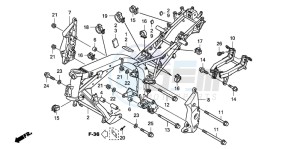 CBF1000S drawing FRAME BODY