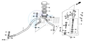 CBF600S drawing REAR BRAKE MASTER CYLINDER (CBF600S6/N6)