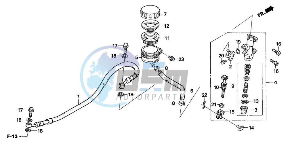 REAR BRAKE MASTER CYLINDER (CBF600S6/N6)